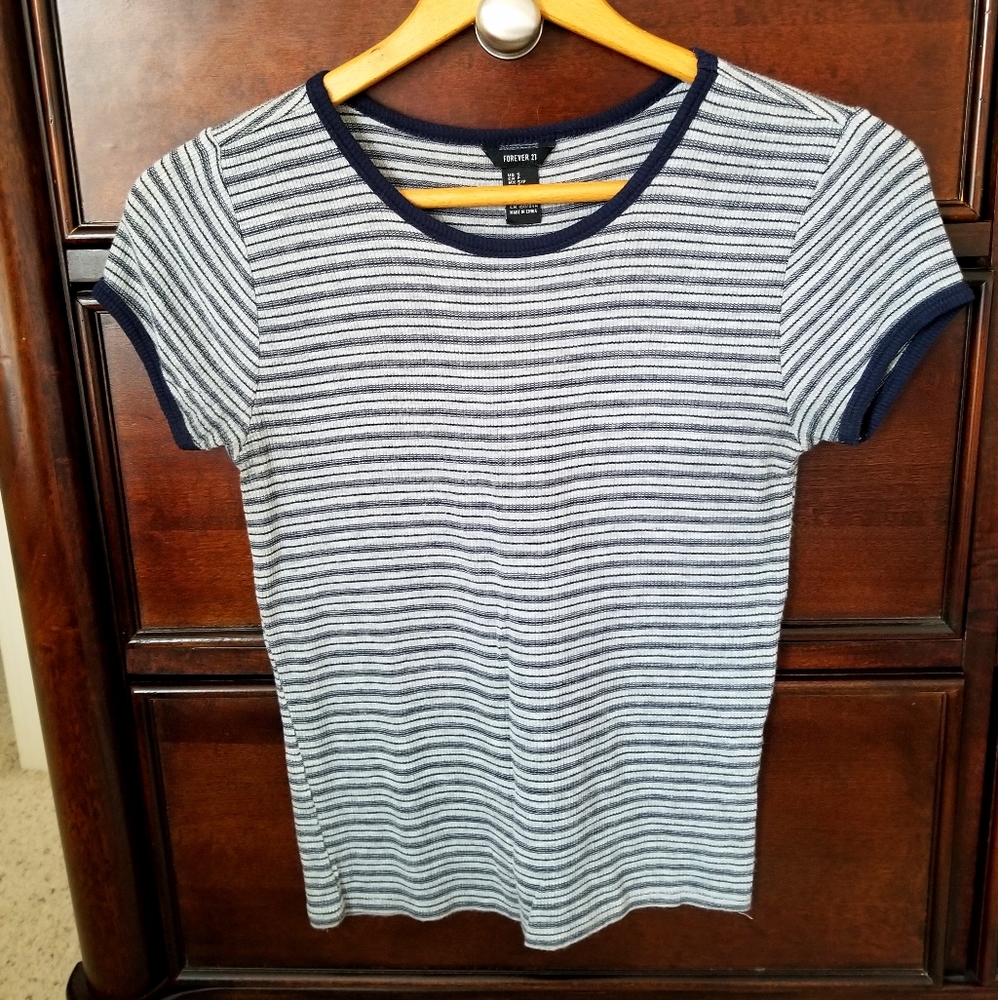 Forever 21 Striped Crop Top